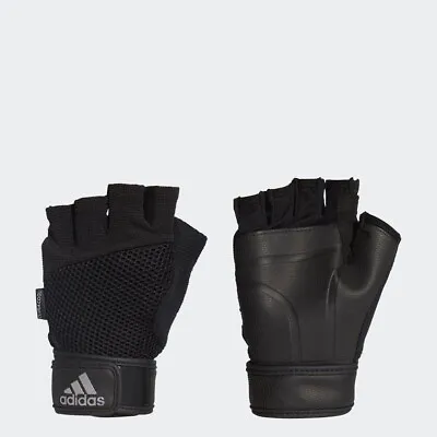 Adidas Mens Climatecool Gym Fitness Weight Gloves / Black / Small / Bnwt • £5