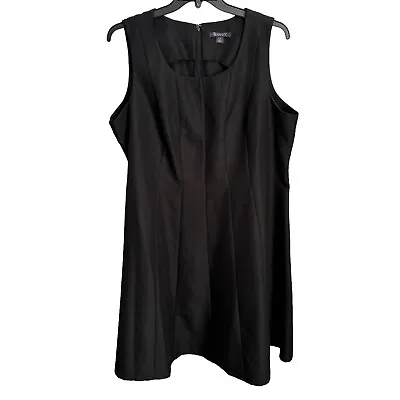 Roamans Dress Size 22W Black Sleeveless Women Flare Dress • $18.74