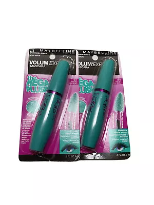 Maybelline Volume Express Mascara The Mega Plush Brownish Black 272 Lot Of 2 New • $8.99