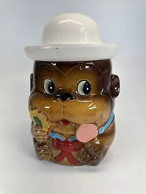 Vintage Sailor Monkey Cookie Jar Made In Japan Cookies And Hat • $28.99