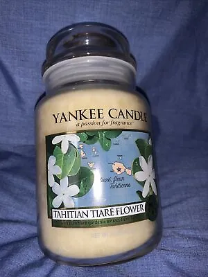 Yankee Candle TAHITIAN TIARE FLOWER 22 Oz. Jar WHITE LABEL New Unburned • £77.21