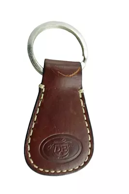 Dooney & Bourke Vintage Dark Brown Leather Keychain Key Ring Key Fob • $9.74