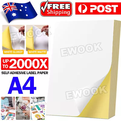 A4 Self Adhesive Sticker Paper Sheet Label Laser Inkjet Print Mailing Address • $5.85