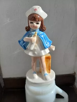 Vintage MCM Lefton Nurse Holding Baby Bottle 6” RARE • £10.61