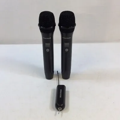 Sudotack Black Wireless Dual Cordless Handheld Dynamic Microphone Parts Only • $19.99