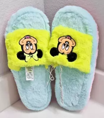 *New With Tag Disney Parks Mickey & Minnie Slippers  Adults Size 9/10 • £19.28