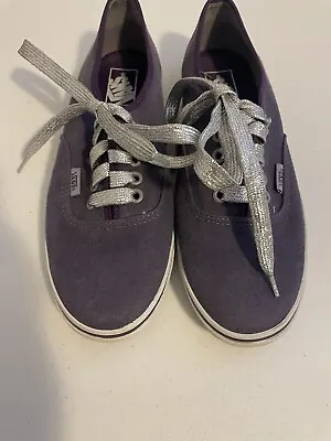 VANS Women’s Size 9 Purple With Silver Laces • £26.92