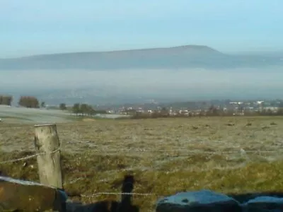 Photo 6x4 Mist Over Pendle Barley Green/SD8140 Pendle Hill From Crown Po C2009 • £2