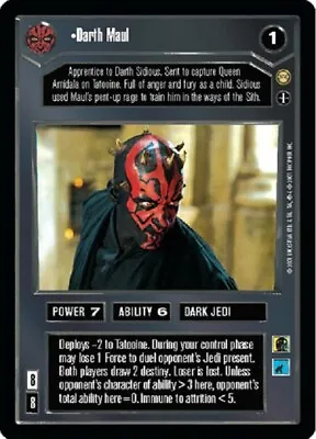 Star Wars Ccg Tatooine Light & Dark Side Rares; Individual Card Sale. • $19.95