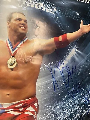 Vintage RARE Kurt Angle WWF No Way Out 2001 PPV Event Poster Autographed JSA • $400