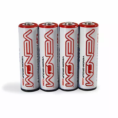 Venom 2400mAh AA High Capacity NiMH Rechargeable Batteries (4pcs) RC Transmitter • $15.39