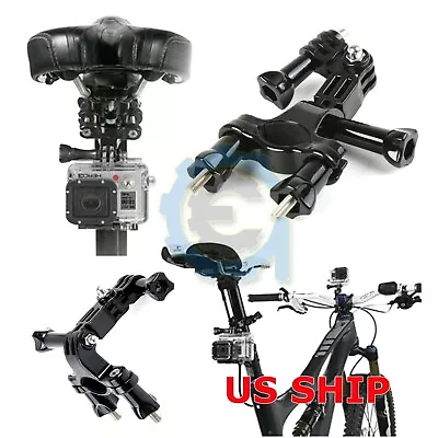 Black Bike Handlebar Seatpost Pole Mount For Gopro Hero 2/3/4/5/6/7 Any Swiver • $5.95