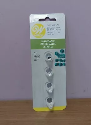 £6 • Buy Wilton Disposable Tip Set 4 Piece Icing Piping Nozzles For Decorating Open Star