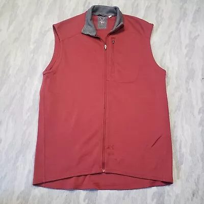 Ibex Vest Mens Large Red Maroon Zip Up Front Pocket Outdoors • $61.74