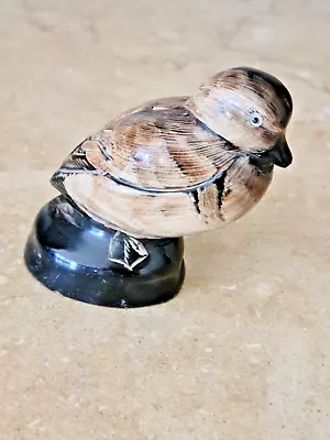 Vintage Japanese Hand Carved And Painted Wooden Duck Figure With Glass Eyes • £30