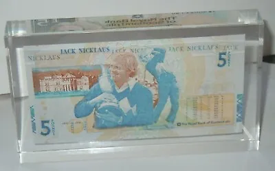 Jack Nicklaus Commemorative £5 Notes Encased / Paperweight. • £77.77