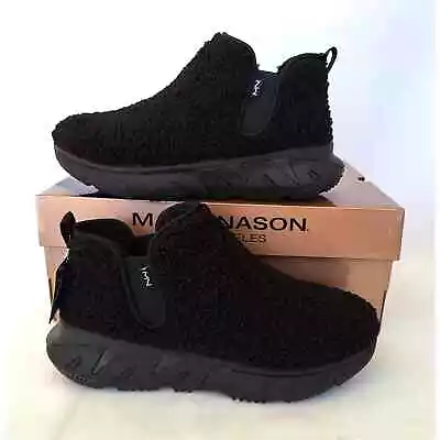 NIB Skechers MARK NASON Ziggy-Kynlee Black Shearling Chelsea Ankle Boots Wmns 8 • $49