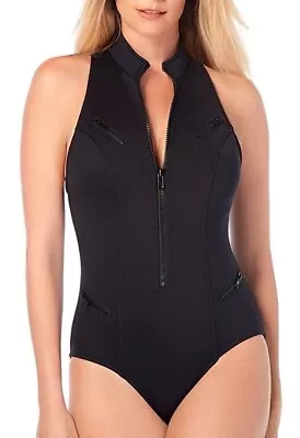 New Magicsuit  6008213 BLACK Deep Dive Coco One-Piece Swimsuit US 16 • $74.50