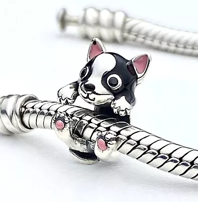 💖 French Bulldog Charm Bead Dog Animal Pet Genuine 925 Sterling Silver 💖 • £15.99