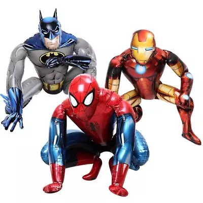 Large 3D Marvel Hero Foil Balloon Ironman Batman Spiderman Kids Birthday Party • $11.95