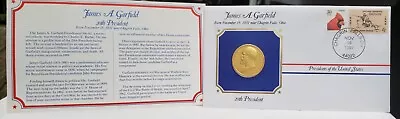 The Presidential Medals Cover Collection James A Garfield 20th President Stamp • $6.43