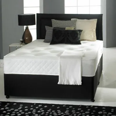 MEMORY FOAM DIVAN BED WITH MATTRESS AND HEADBOARD 3FT 4FT6 Double 5FT KING 6FT • £204.64