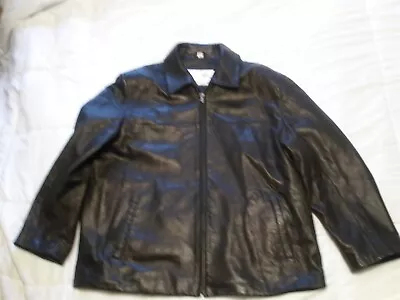 Michael Hoban North Beach Leather Jacket 100% Genuine Leather Size XXL Lined • $50