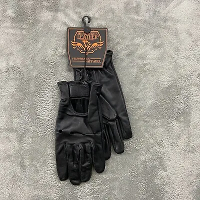 Milwaukee Leather Men's Black Leather Unlined Classic Style Driving Gloves SH247 • $18.74