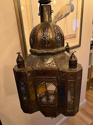 Antique Morrocan Moorish Lantern / Lampshade / Light Fitting • £45