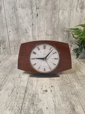 Vintage Retro Metamec Mantle Clock Teak Wood Bakelite 70s Stylish Mains • £12