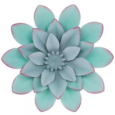 Blue Or Purple Flower Metal Wall Decor - 4'' Diameter • $13.64