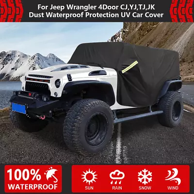 For Jeep Wrangler CJ YJ TJ JK 4-Door Rain Dust UV Protection Half Car Cover • $27.99