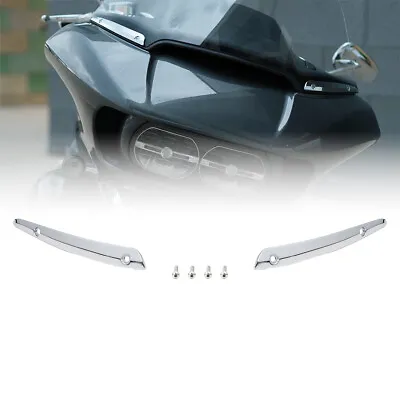 Chrome Split Windscreen Windshield Side Trim Fit For Harley Road Glide 2015-2022 • $19.59