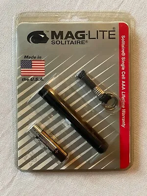 Maglite Solitaire K3A016 Flashlight AAA Black Aluminum NOS 1995 Needs Battery • $14.99