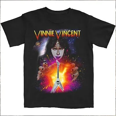 Vinnie Vincent Graphic Shirt Funny Black Cotton Tee Vintage Gift For Men Women • $24.99