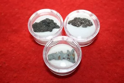 Mount Santorini Thera Vesuvius Etna Volcanic Rock Lava Ash In Gem Jars Set Of 3 • $15.56