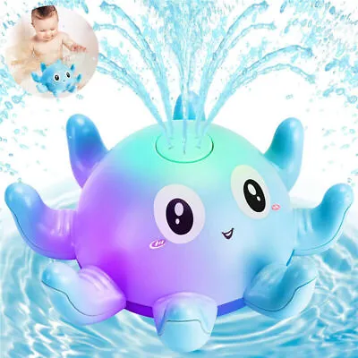 Led Baby Bath Toys Octopus Bath Toy Octopus Water Sprinkler Pool Toys Toddlers • £7.86