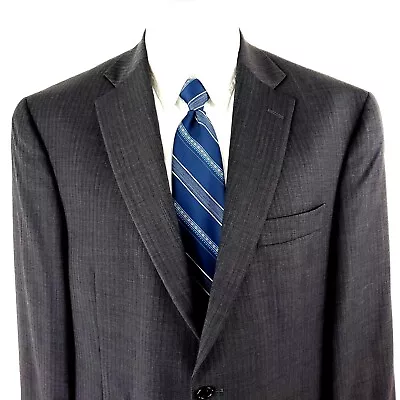 Hart Schaffner Marx Gold Trumpeter 2 Button Blazer 42S Gray Purple Herringbone • $56.58