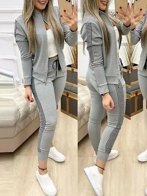 Conjunto De Pantalones Cómodos De Otoño Invierno Moda De Mujer Deportivo Casual • $29.99