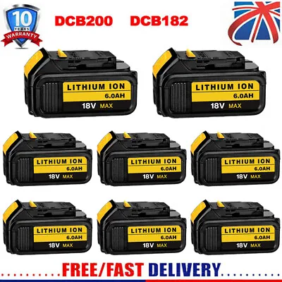 £235.99 • Buy 6.0Ah Battery For DeWalt DCB184 DCB182 18V Li-ion XR Slide DCD785 DCF885 DCB180