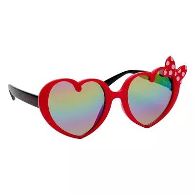 NEW Girls Kids Disney Jr Sunglasses Minnie Mouse 100% UVA/UVB Red Heart Shaped • $13.99