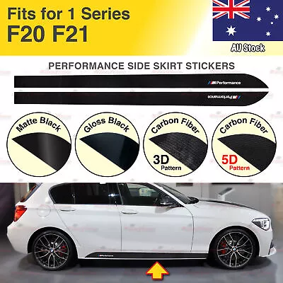 Fits BMW F20 F21 1 Series Performance Side Skirt Decal Sport Decor Vinyl Stripes • $40.95