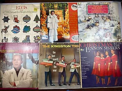 VINTAGE CHRISTMAS VINYL LP LOT 6 Albums Elvis Perry Como Liberace Jackie Gleason • $15