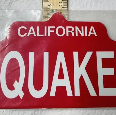 California Earthquake Zone Sign Street Nos On The Road Co 18” 4.5” • $23.99