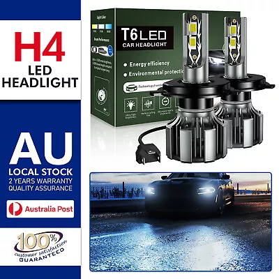2-sides H4 LED Headlight Globes Kit High Low Beam For Mazda BT-50 BT50 2006-2011 • $42.19