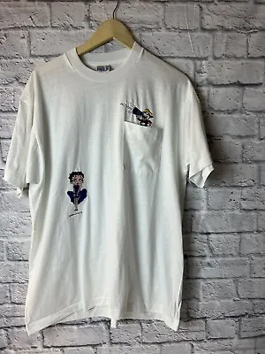 VTG 90s Betty Boop Pocket Shirt Sz XL Marilyn Monroe Action Pudgy • $35.95