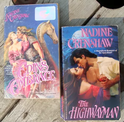 Nadine Crenshaw ~2 MMP Novels~ Historical Romance Love Viking Sex Zebra Hologram • $50