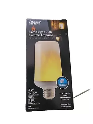 Ecosmart 3-Watt T60 Flame Effect LED Light Bulb - 1500k • $8