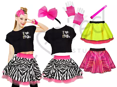 £11.99 • Buy Womens 80's TUTU DISCO Fancy Dress Costume NEON TUTU & Skirts UK ALL SIZES