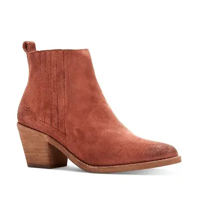 Frye Alton Leather Chelsea Boots Suede Rosewood Size 7.5 Brand New • $82